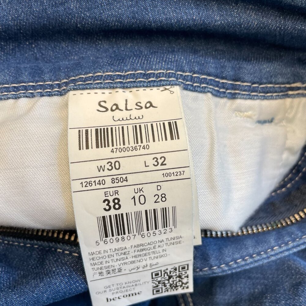 Salsa high waisted slim zip front denim jeans classic medium wash womens size 30 - Picture 11 of 11